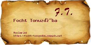 Focht Tonuzóba névjegykártya